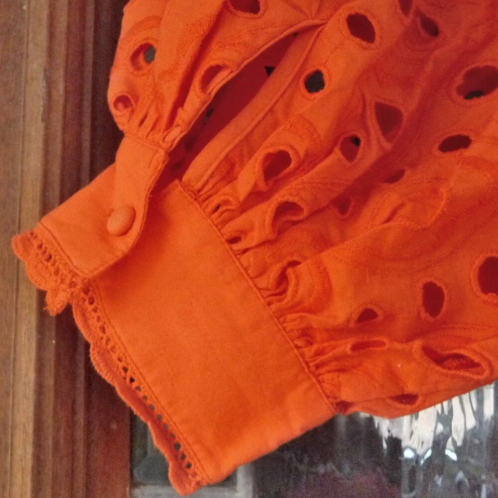 ANTHROPOLOGIE CHANTAL EYELET BLOUSE XS - Picture 11 of 14